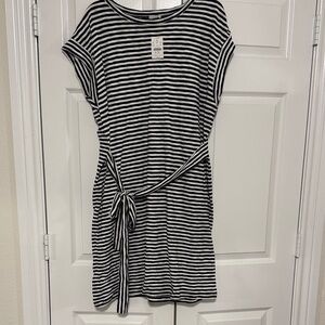 J. Crew Black and White Striped Top